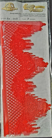 50-003 Encaje Frances Rojo