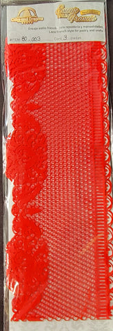 80-003 Encaje Frances Rojo