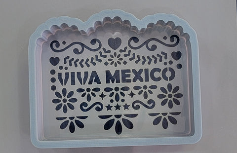 Papel picado Viva México Stencil y Cortador