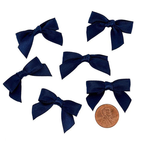 navy satin Bows