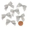 601399 Silver Satin Bows