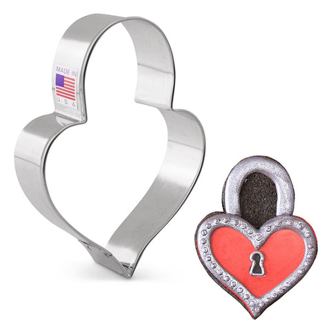 7969 LilaLoa's Heart Padlock Cookie Cutter