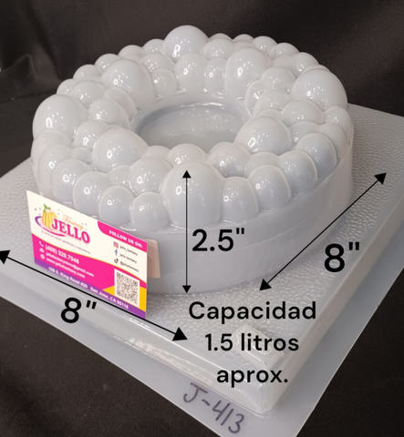 J-413  Molde Jumbo Rosca con Burbujas