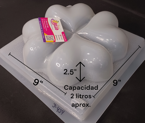 J-434 Molde Jumbo Corazones