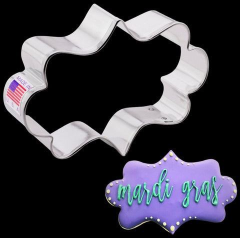 7754 Long Fancy Plaque Cookie Cutter