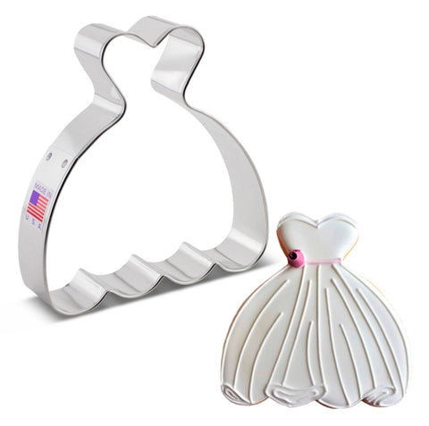 8132 Wedding Dress Cookie Cutter