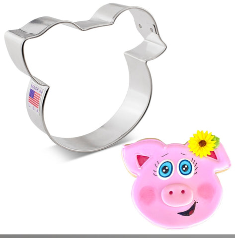 8447 Pig Face Cookie Cutter, 4"