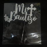 cake topper con glitter