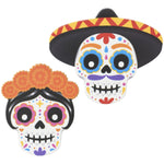 29536 El Catrin and La Catrina Skulls
