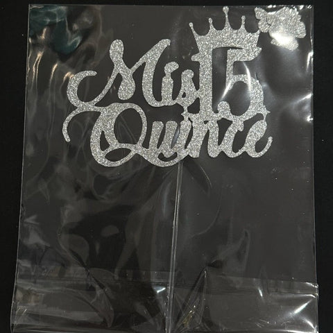 cake topper con glitter