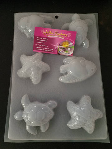 753 Molde Chico Tortugas, Peces y Estrellas