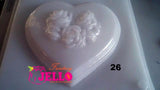 J-26 Molde Jumbo Corazon con Flores