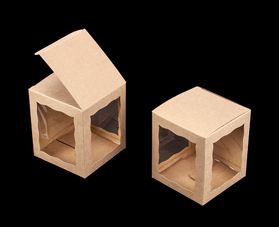 3573  Candy Apple Box Brown/Brown with Window