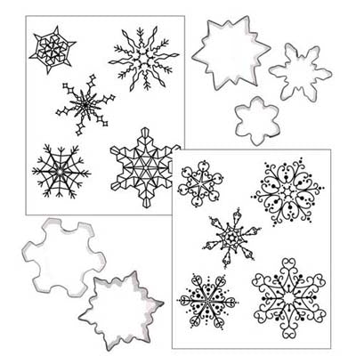 Snowflakes Cookie Cutter Texture Set