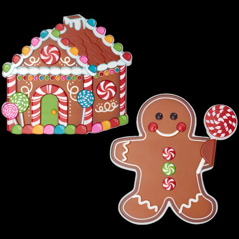 22579 Gingerbread House and Man Layon