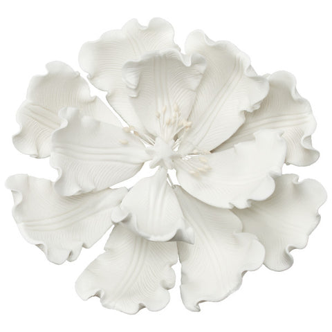 7071 White Peony Gum Paste Flowers