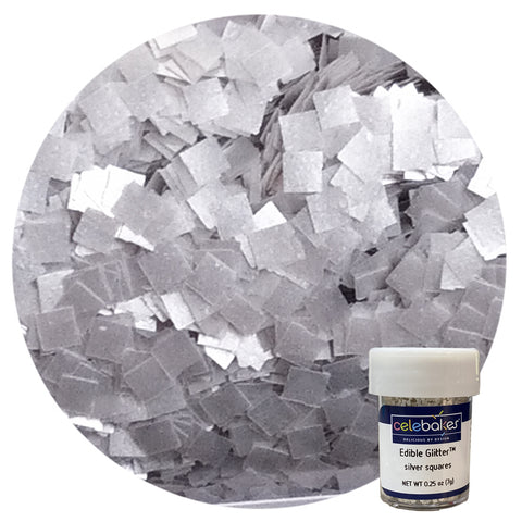 7500-78631S Edible Glitter Silver squares