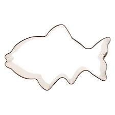 Cortador de galletas metálico pez