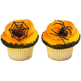 20975 Ghoulish Spider and Web Cupcake Rings