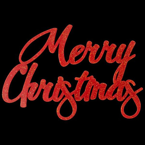 24376 Merry Christmas Script Glitter
